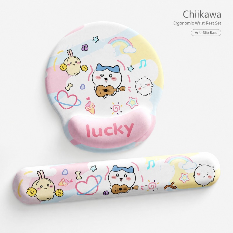 Keyboard Tenkeyless - Cute Chiikawa Ergonomic Mouse Pad Wrist