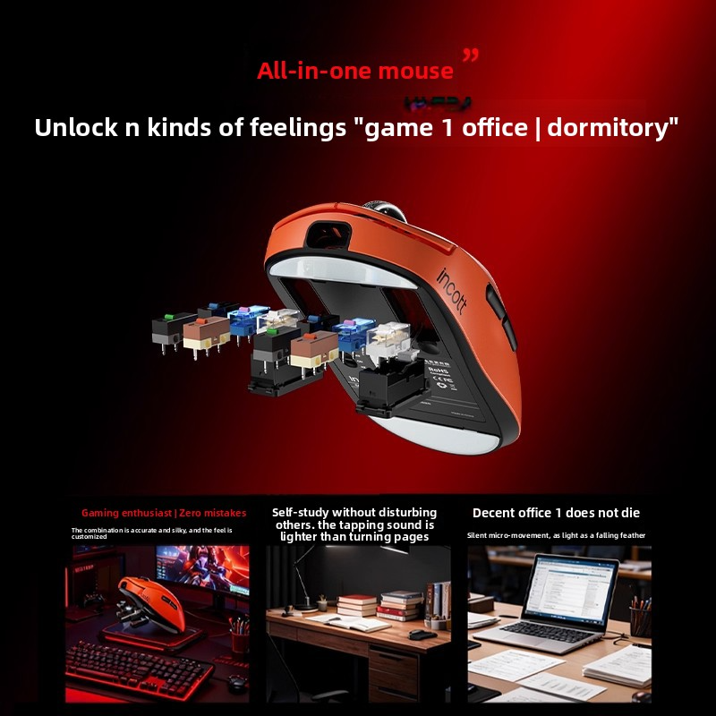 Esports Gaming Mouse Wireless - Incott G23 V2 Wireless Gaming Mouse