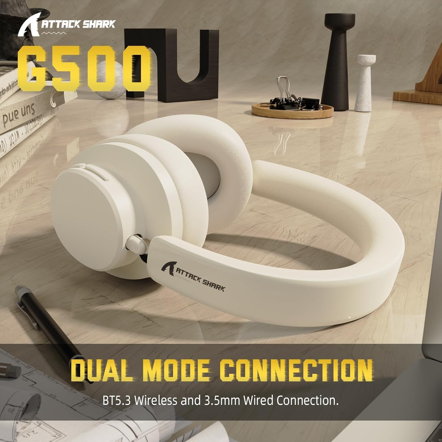 Esports Wireless Gaming Headset - ATTACK SHARK G500 Wireless Over-ear Noise
