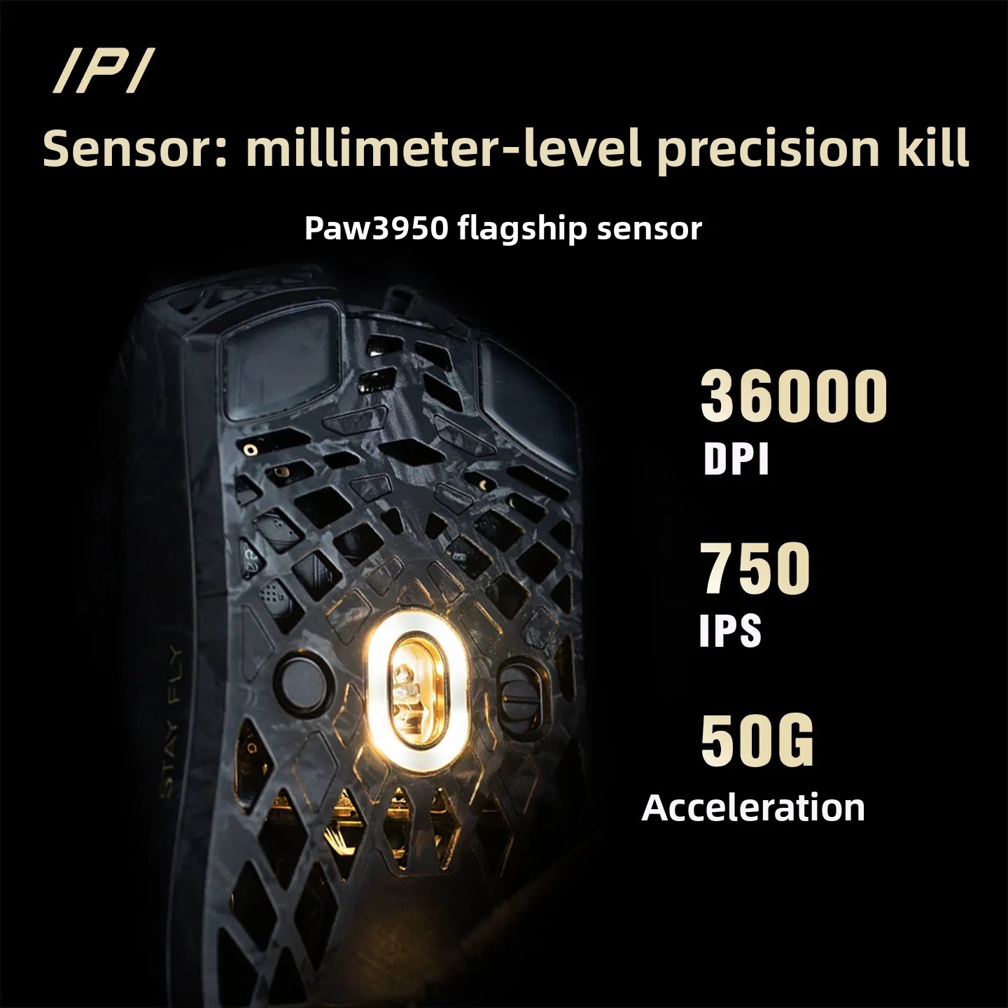 IPI STAY FLY Dual 8K PAW3950 M - Esports Gaming Mouse Wireless recension och pris