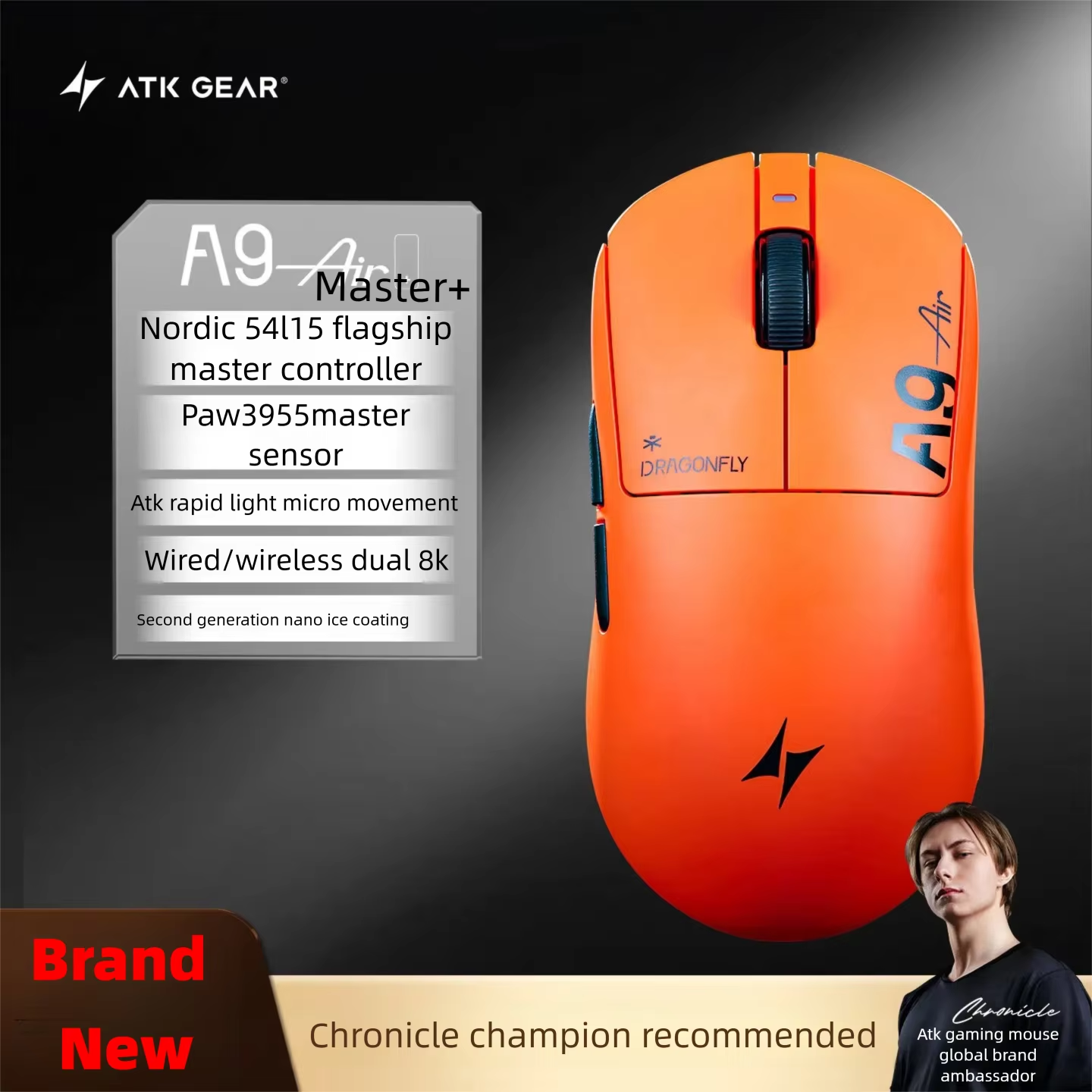 ATK A9 Air Ultimate Plus Gamin - Esports Gaming Mouse Wireless recension och pris