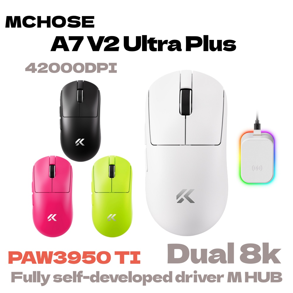 MCHOSE A7 V2 Ultra Plus Lightw - Esports Gaming Mouse Wireless recension och pris